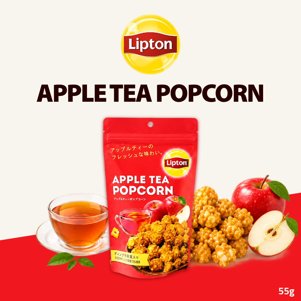 Lipton Tea Popcorn Collection | Apple Tea Flavour | 55g