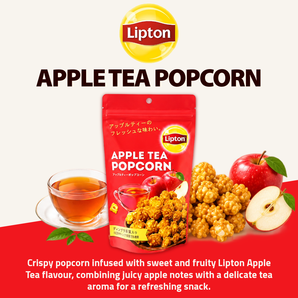 Lipton Tea Popcorn Collection | Apple Tea Flavour | 55g