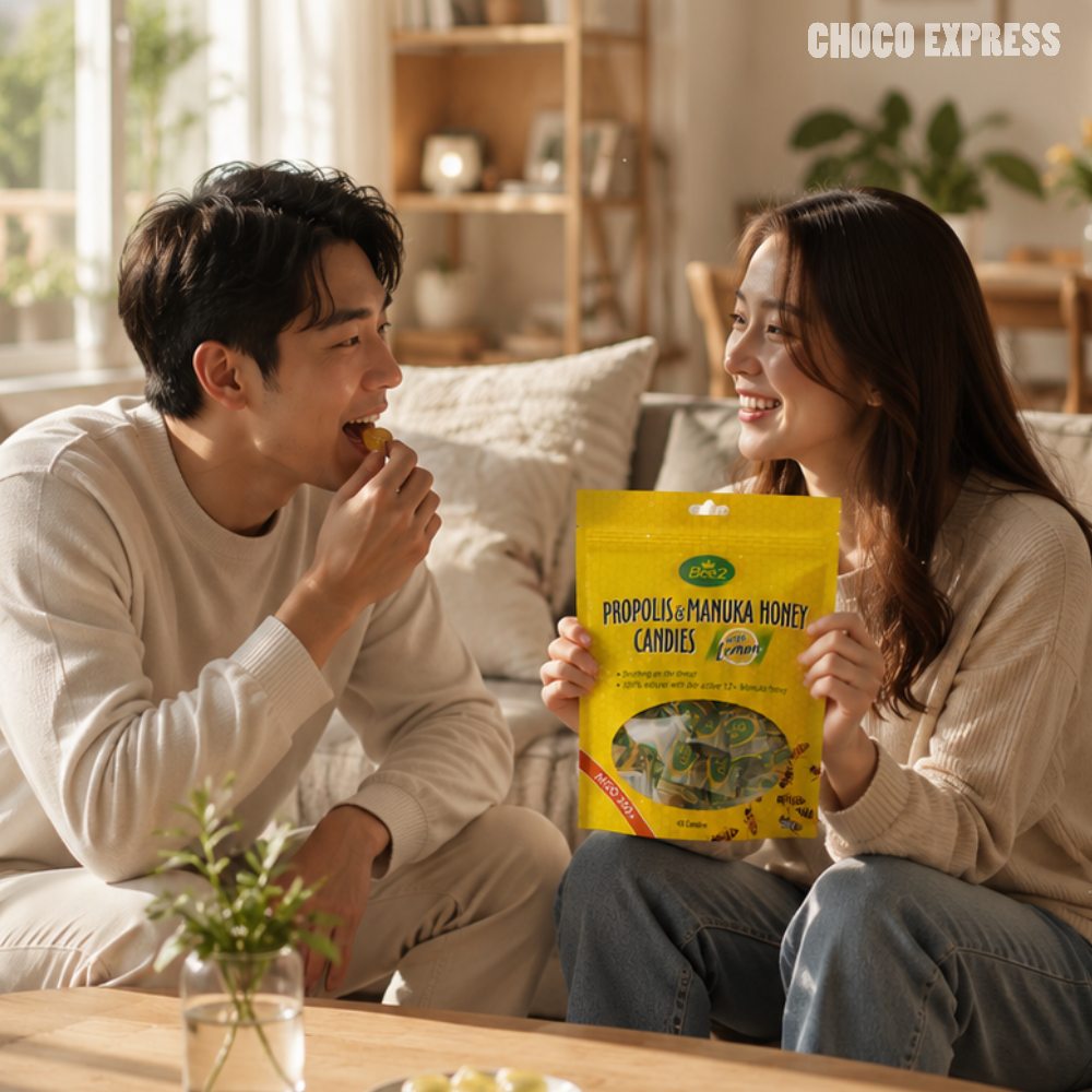 Bee2 Honey Candies | Propolis & Manuka Honey with Lemon | 40 Candies