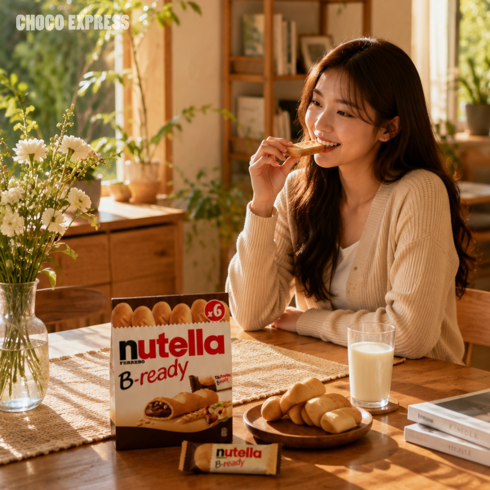 Ferrero Nutella B-ready | Crispy Wafer with Nutella Hazelnut Cocoa Filling | 6pcs