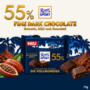 [Pre-Order] Ritter Sport Cacao 55% Rich Dark Chocolate | 55% Cacao | 75g