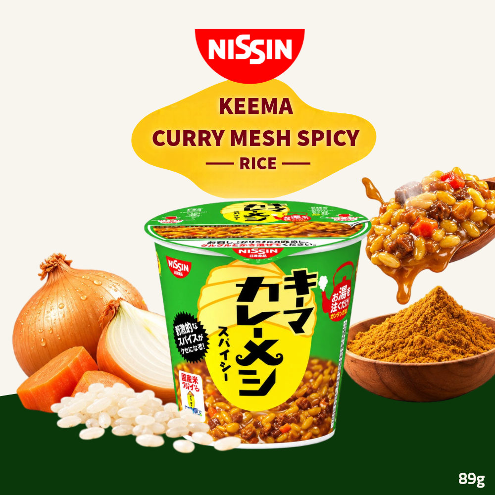 [Pre-Order] Nissin Keema Curry Mesh Spicy | Spicy Keema Curry Flavour Instant Rice | 89g