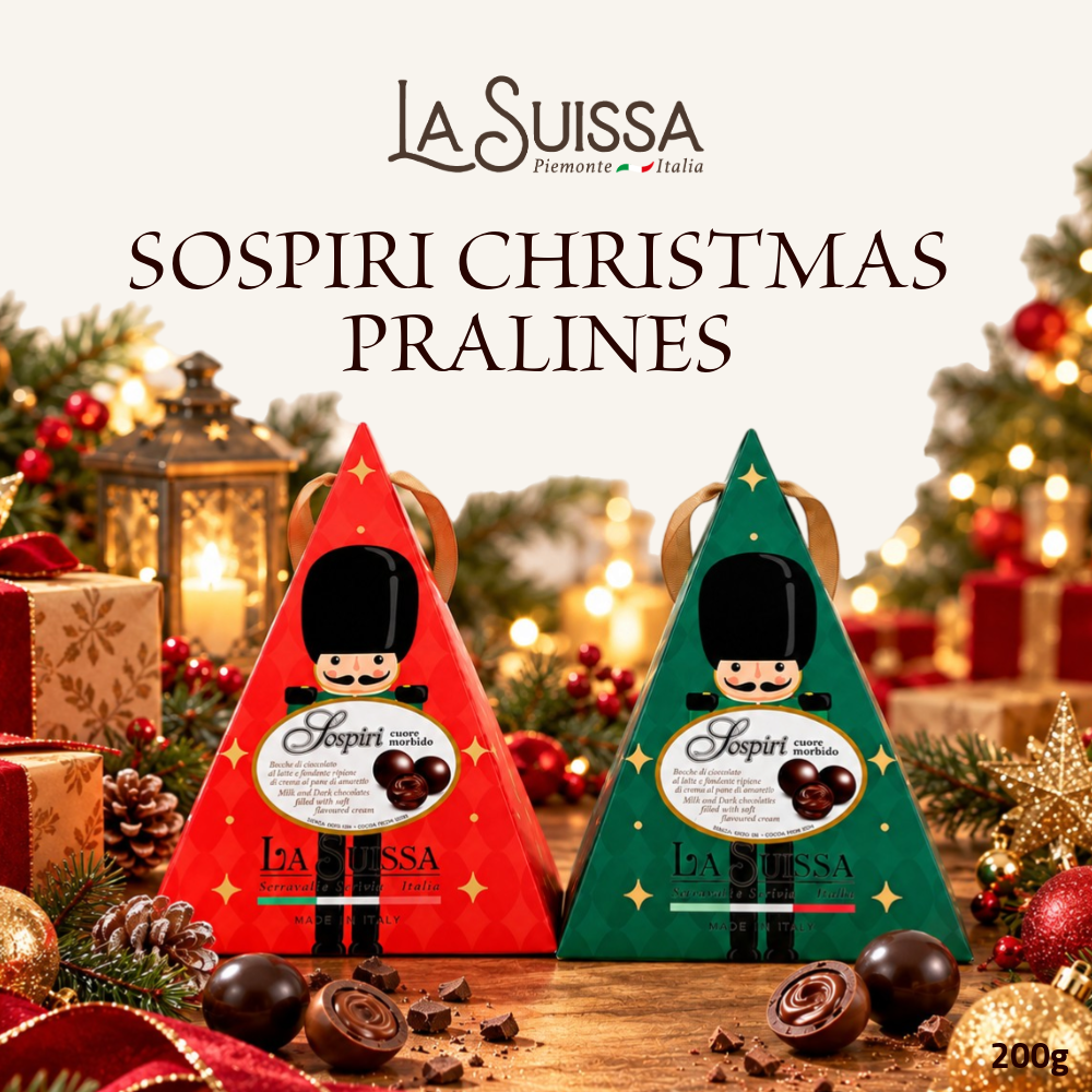 [Pre-Order] La Suissa Sospiri Christmas Pralines | Festive Chocolate Pralines | 200g