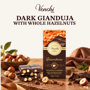[Pre-Order] Venchi Dark Gianduja Chocolate Bar with Whole Hazelnuts | 95g