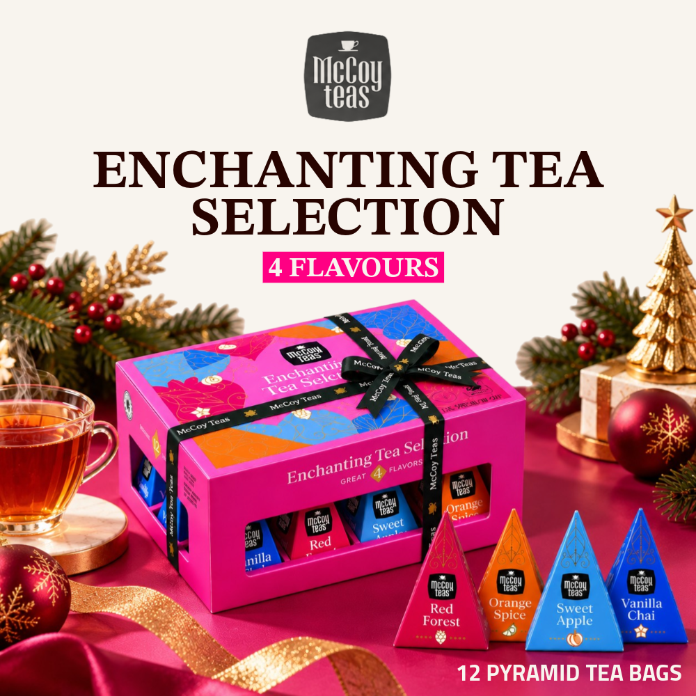 [Pre-Order] McCoy Teas Enchanting Tea Selection | Christmas Tea Collection | 4 Flavours | 12 Pyramid Tea Bags