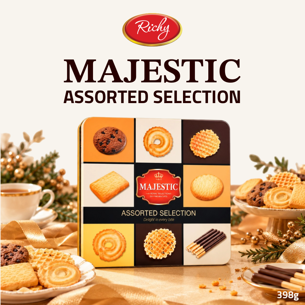 [Pre-Order] Richy Merry Majestic Cookies Selection | Assorted Cookies | 398g