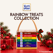 Ritter Sport Rainbow Treats Collection | Assorted Milk & Dark Chocolate Bars Gift  | 6 Bars