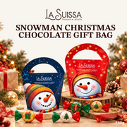[Pre-Order]  La Suissa Snowman Christmas Chocolate Gift Bag | Premium Italian Chocolate Pralines with Caramel Filling | 130g