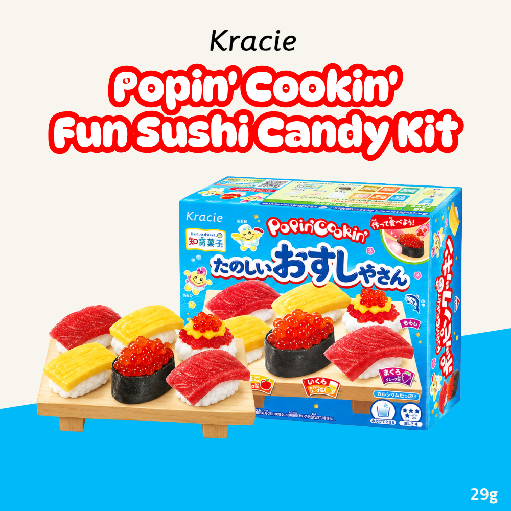 [Pre-Order] Kracie Popin' Cookin' Fun Sushi Candy Kit | DIY Japanese Sushi Candy | 29g