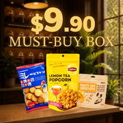 $9.90 Must-Buy Box | Lipton Lemon Tea Popcorn 55g + Nomura Millet Crunchy Biscuit 120g + Hundred Seeds Fruity Nut Creations 20g