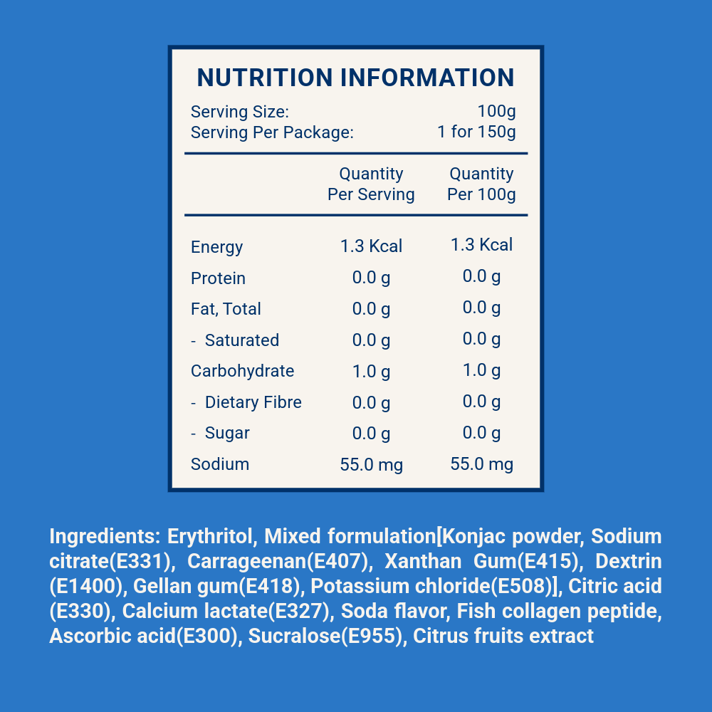 The Zoen Konjac Jelly | Zero Sugar | Vitamin C & Collagen | 150g