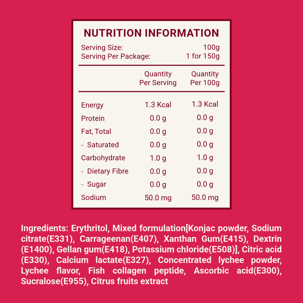 The Zoen Konjac Jelly | Zero Sugar | Vitamin C & Collagen | 150g
