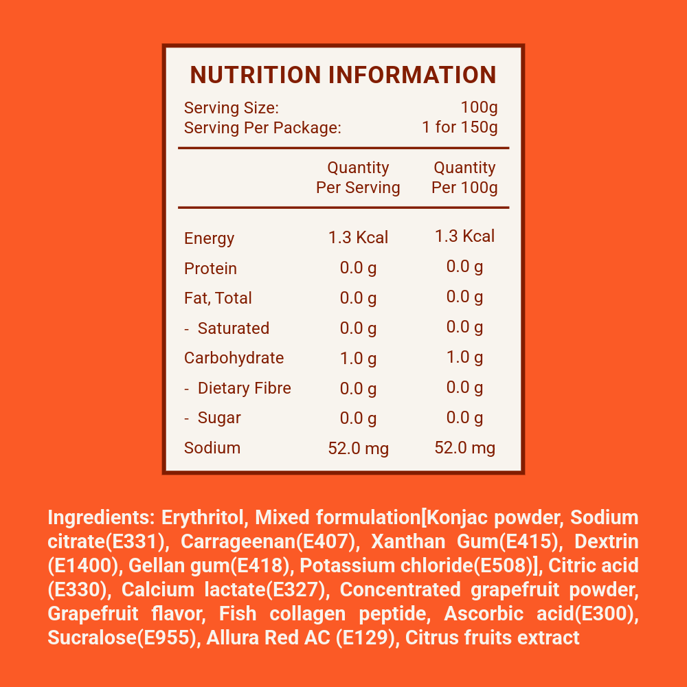 The Zoen Konjac Jelly | Zero Sugar | Vitamin C & Collagen | 150g