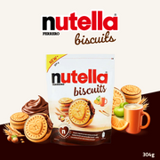 Ferrero Nutella Biscuits | Crispy Biscuits with Nutella Hazelnut Cocoa Filling | 304g