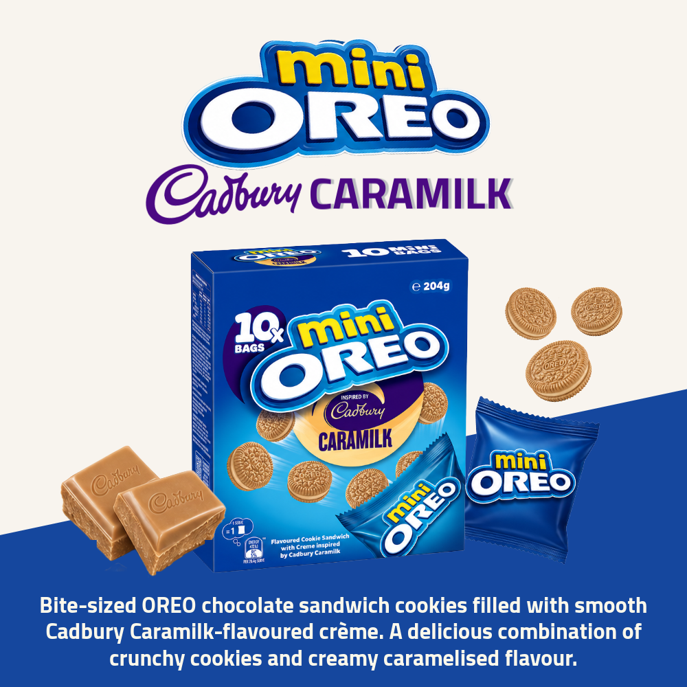 Oreo Mini Cookies 204g - Cadbury Caramilk