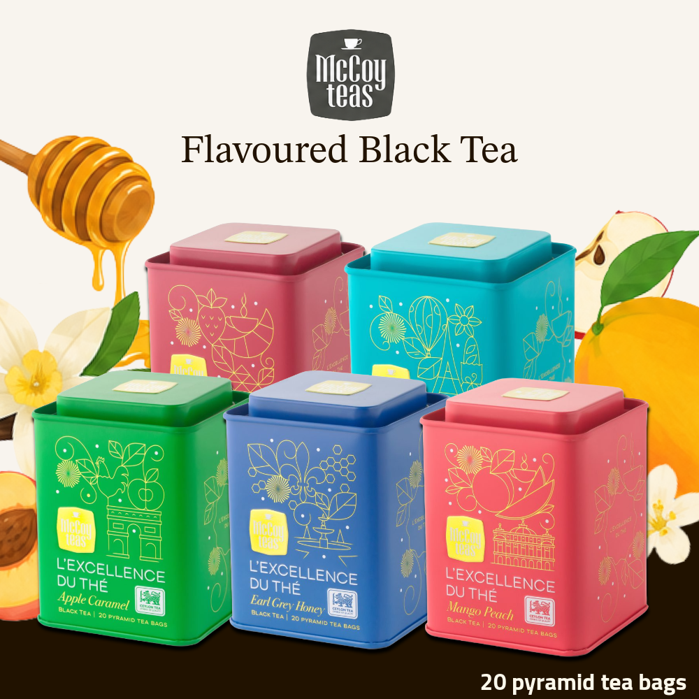 McCoy Teas Premium Flavoured Black Tea Collection | 2g x 20 Pyramid Tea Bags
