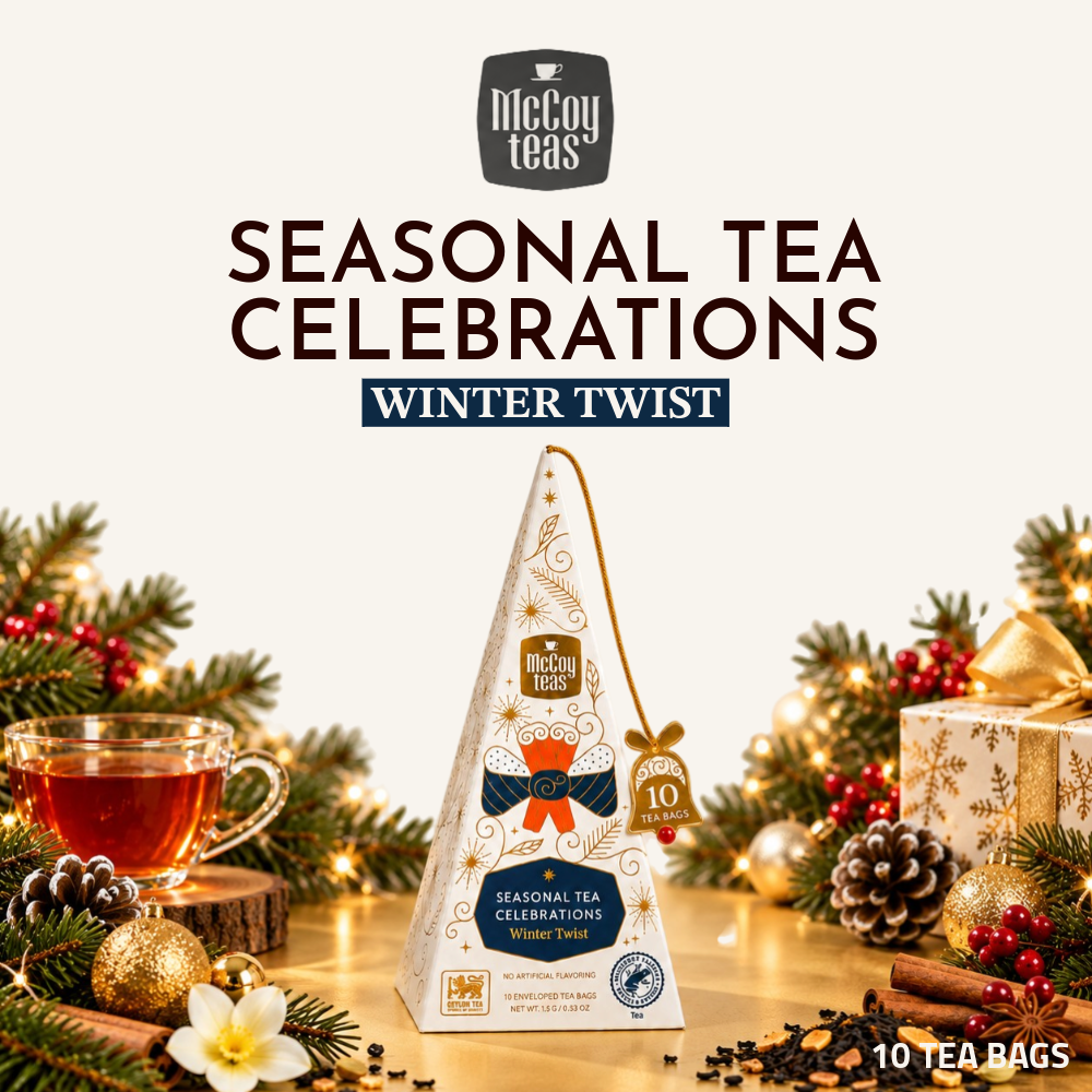 [Pre-Order] McCoy Teas Seasonal Tea Celebrations | Vanilla Chai, Winter Twist & Merry Mint | 10 Tea Bags