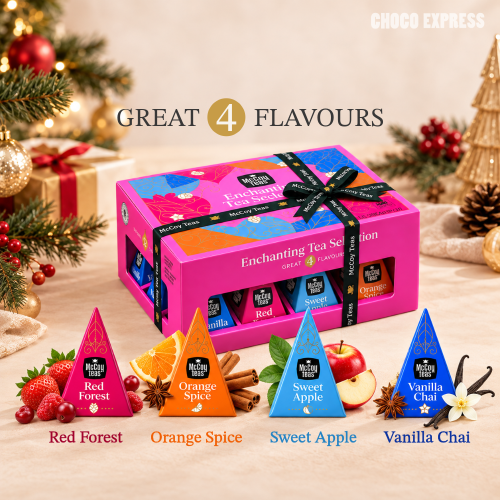 [Pre-Order] McCoy Teas Enchanting Tea Selection | Christmas Tea Collection | 4 Flavours | 12 Pyramid Tea Bags