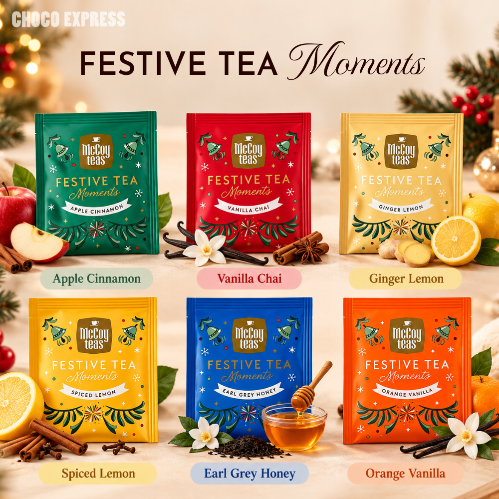 [Pre-Order] McCoy Teas Festive Tea Moments | Christmas Tea Collection | 6 Flavours | 24 Enveloped Tea Bags