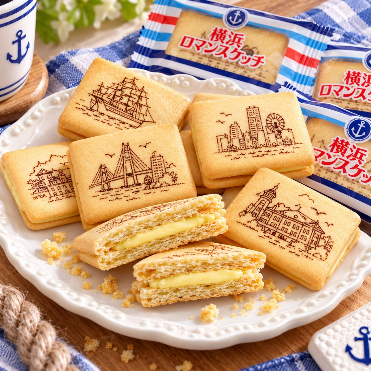 [Pre-Order] Takara Yokohama Romance Sketch Cookies | Japanese Butter Cookies | 12 Packs