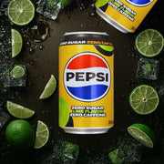 Korean Pepsi Zero Sugar 355ml - Lime Zero Caffaine
