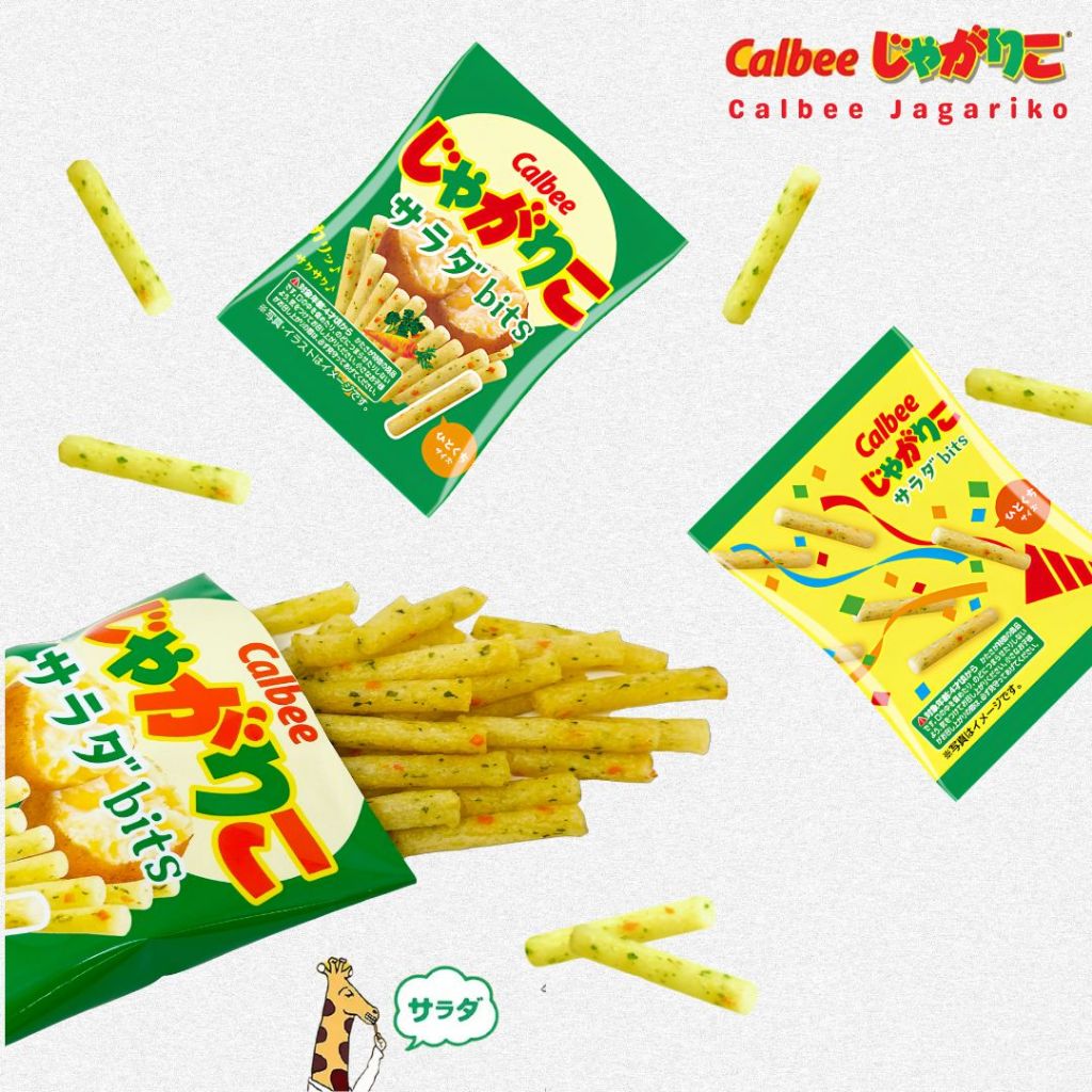 Calbee Jagariko Salad Bits | Crispy Potato Sticks | 6 Packs
