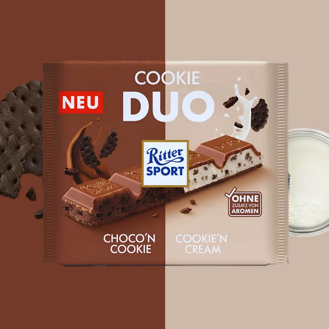 Ritter Sport Chocolate 218g: Cookies Duo