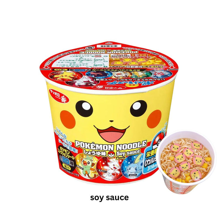 Sanyo Pokemon Cup Noodle Seafood Soy Sauce  37g/ Japan Product