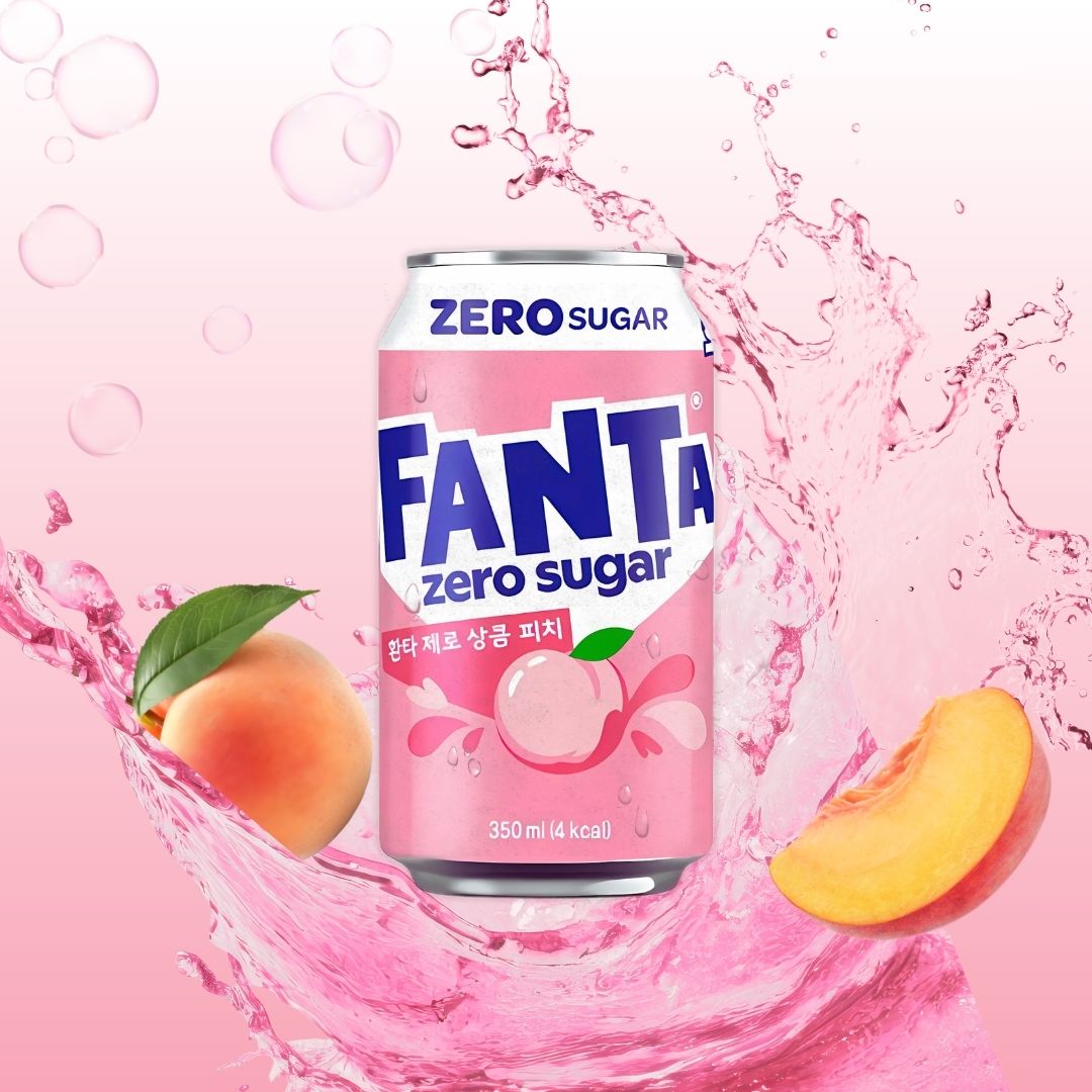 Fanta Drinks Zero Sugar 350ml- Peach