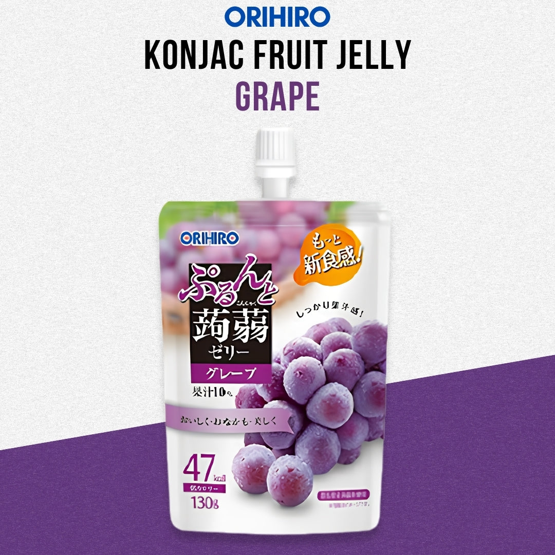 Orihiro Konjac Fruit Jelly Pouch 130g | Grape