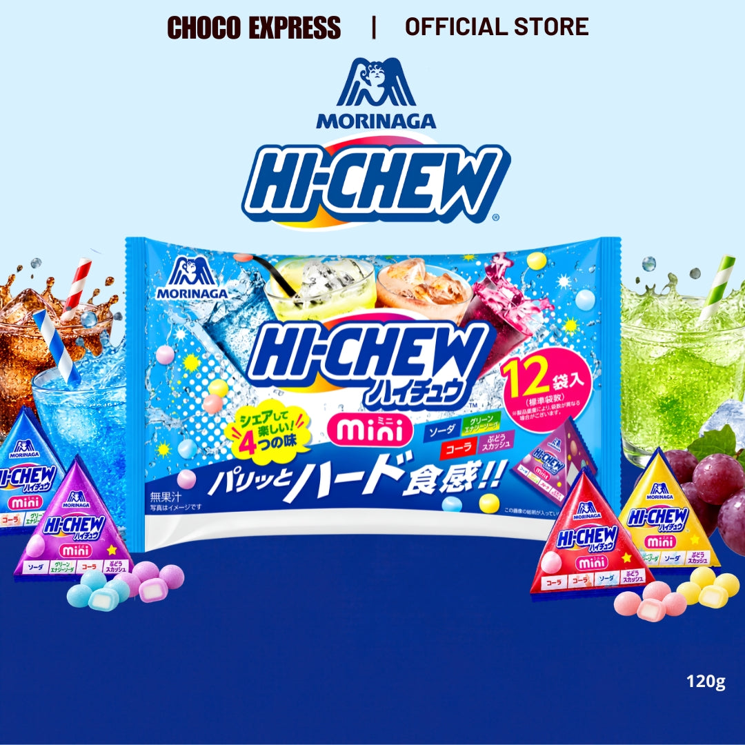 [Pre-order ETA 16th Oct] Morinaga HI-CHEW Mini Japanese Soft Candy 4 Flavors 12 Packs 120g