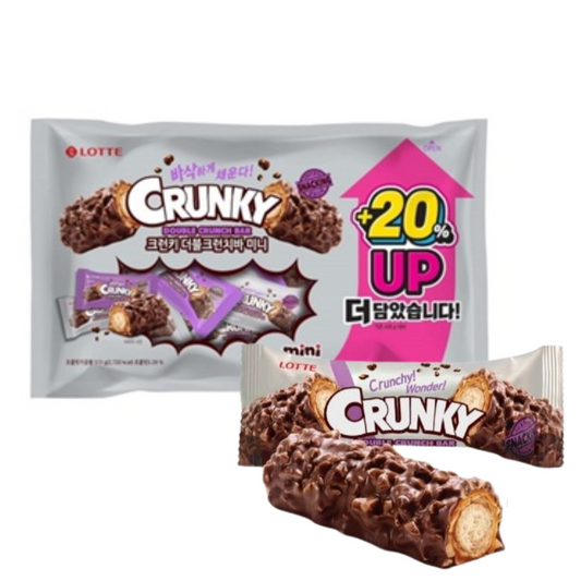 (ETA: 28 May)(Sharing Pack) Lotte Crunky Mini Bar Double Curnch 513g| Mini Chocolate Bar/ Product of Korea (ETA: 28 May)