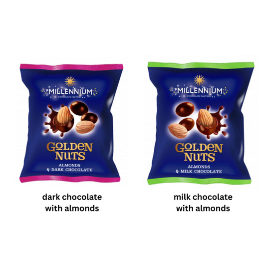 Millennium Almonds Chocolate | Dark Milk White Chocolate/ Product of Ukraine