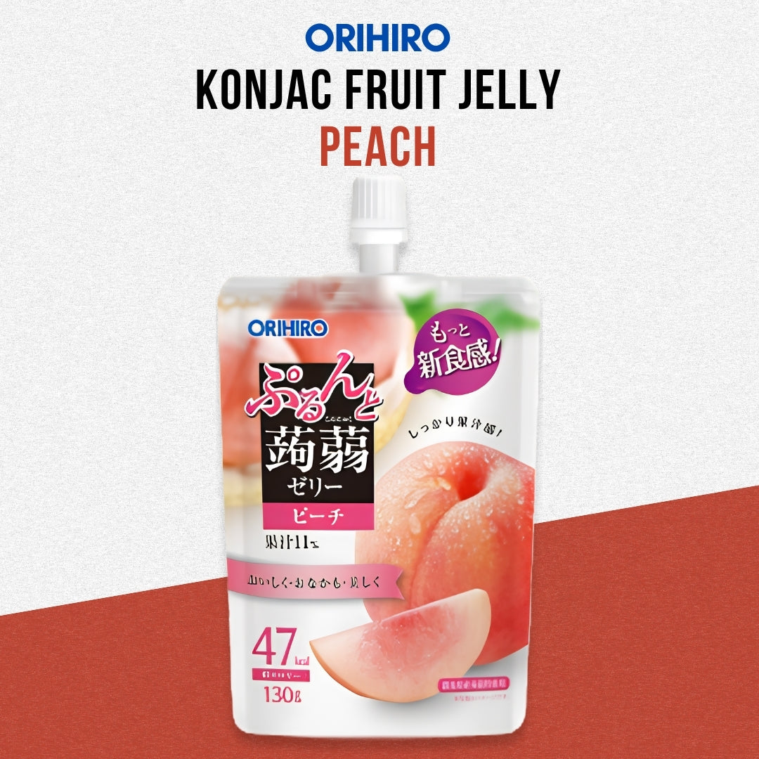 Orihiro Konjac Fruit Jelly Pouch 130g | Peach