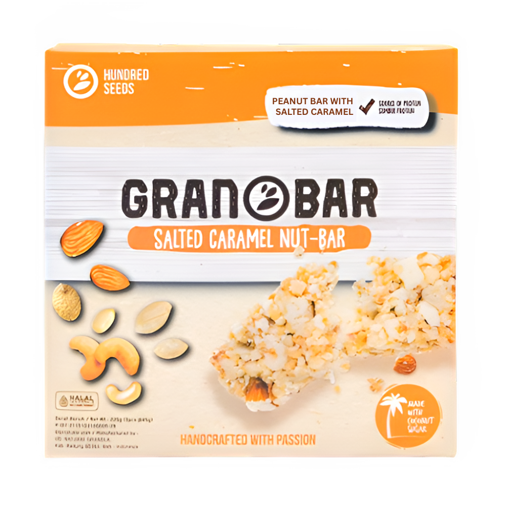 Granobar - Salted Caramel - Nut Bar, 225g (5pcs)