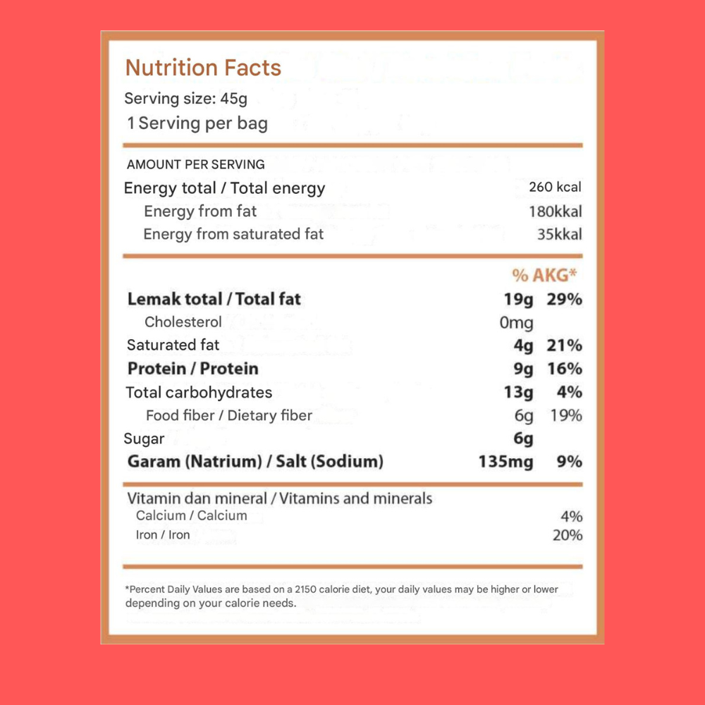 Granobar - Salted Caramel - Nut Bar, 225g (5pcs)