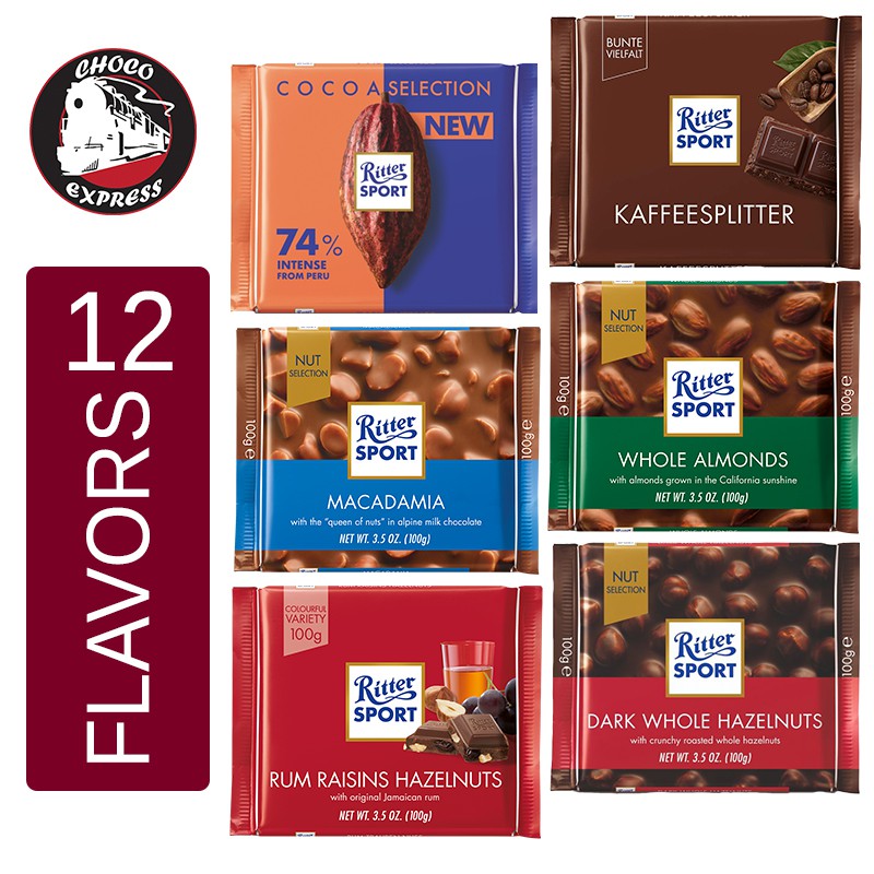 Ritter Sport Chocolate Bar 100g/ Product of Germany