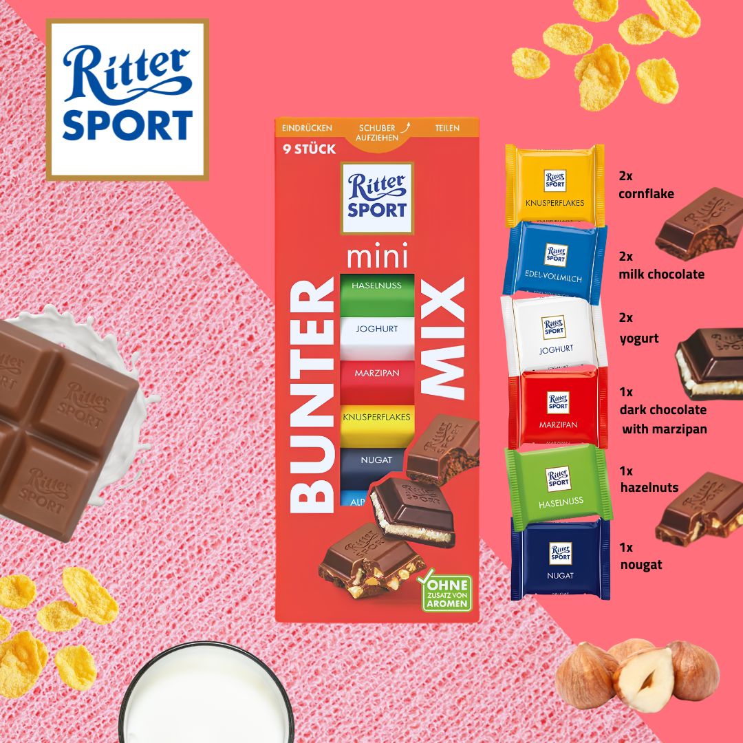 Ritter Sport Mini Chocolate Mix 150g: Colourful Choco Mix