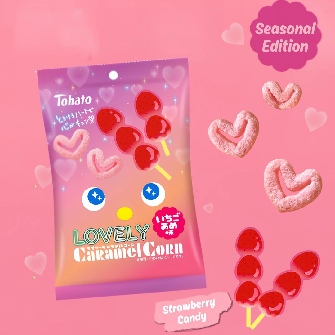 (Seasonal Flavor) Tohato Seasonal Caramel Corn: Strawberry Candy