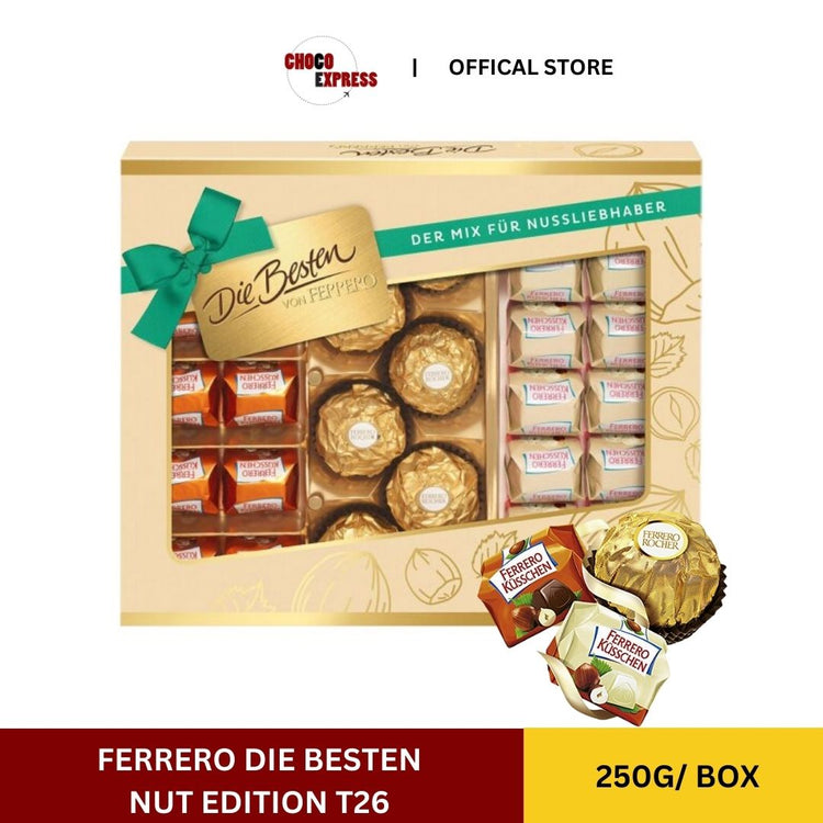 (Short Expire) Ferrero Rocher Die Besten Nuts Edition Gift Box 250g (Product of Europe)
