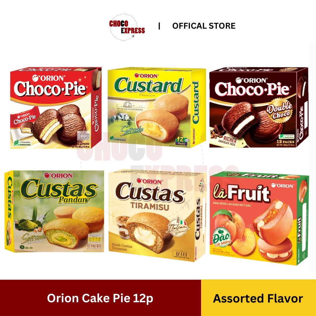 (Halal) Orion Cake Pie 12p Assorted Flavors/ Product of Vietnam