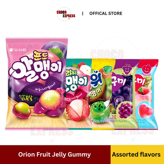 Orion Fruit Jelly Gummy 67g | 4 Series | Grape, Plum, Lychee, Kiwi / Product of Korea