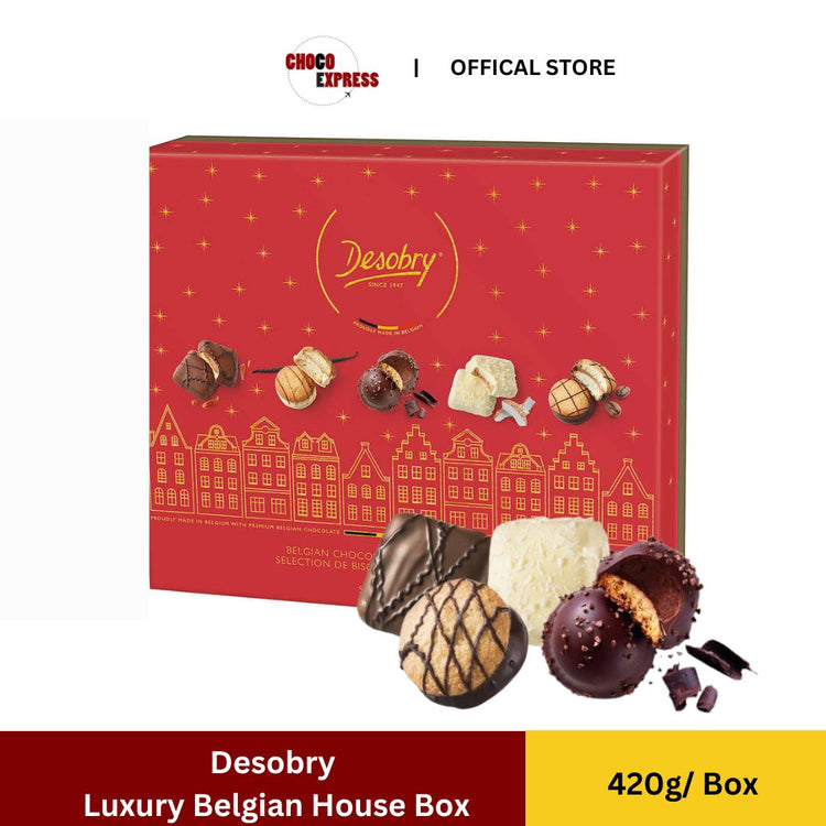 Desobry Luxury Belgian Cookies House Gift Box (Product of Belgium)