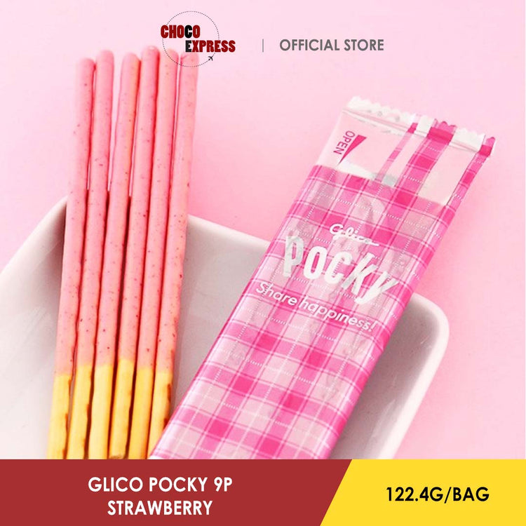 Glico Pocky Strawberry 8P 122.4g