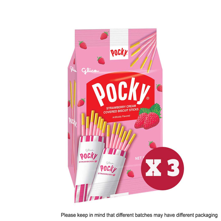 Glico Pocky Strawberry 8P 122.4g