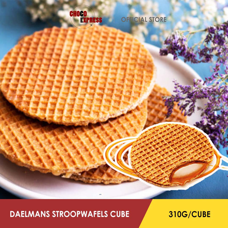 Daelmans Stroopwafels Cube 230g | Caramel Flavor