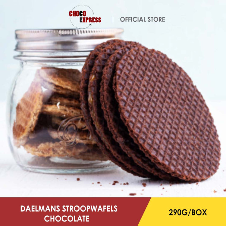 Daelmans Stroopwafels Cube 290g | Chocolate Flavor