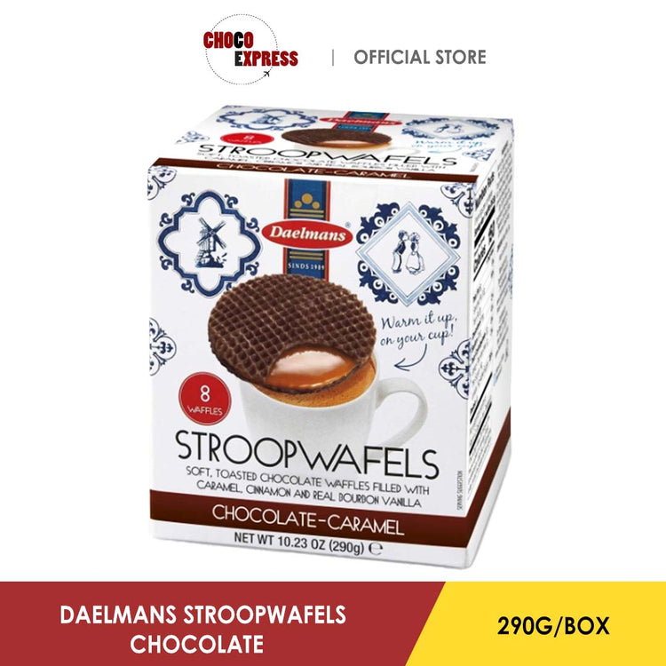 Daelmans Stroopwafels Cube 290g | Chocolate Flavor