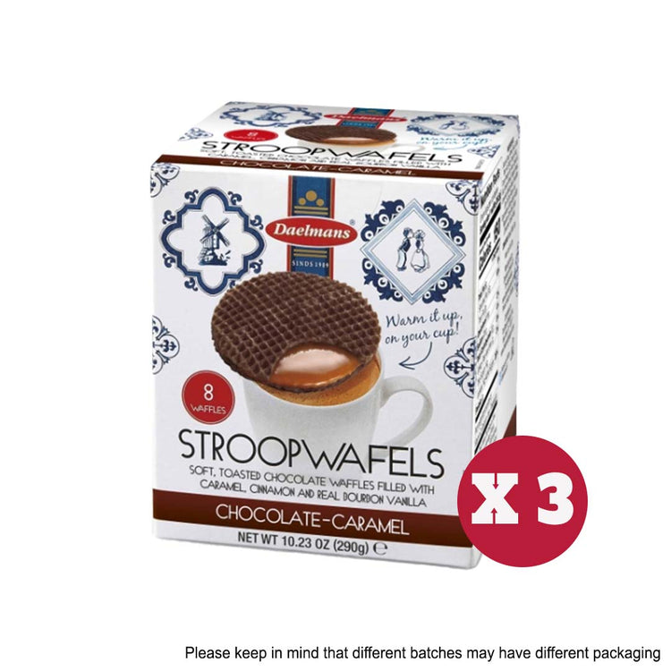 Daelmans Stroopwafels Cube 290g | Chocolate Flavor