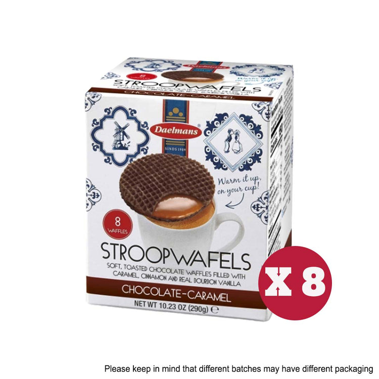 Daelmans Stroopwafels Cube 290g | Chocolate Flavor